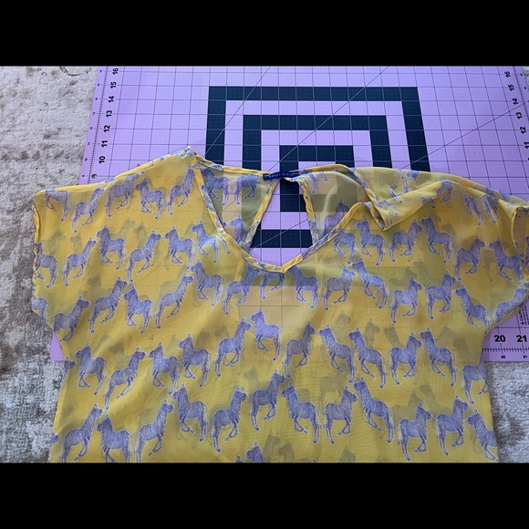 Sweet Claire Sheer Zebra Top Medium - Picture 2 of 7